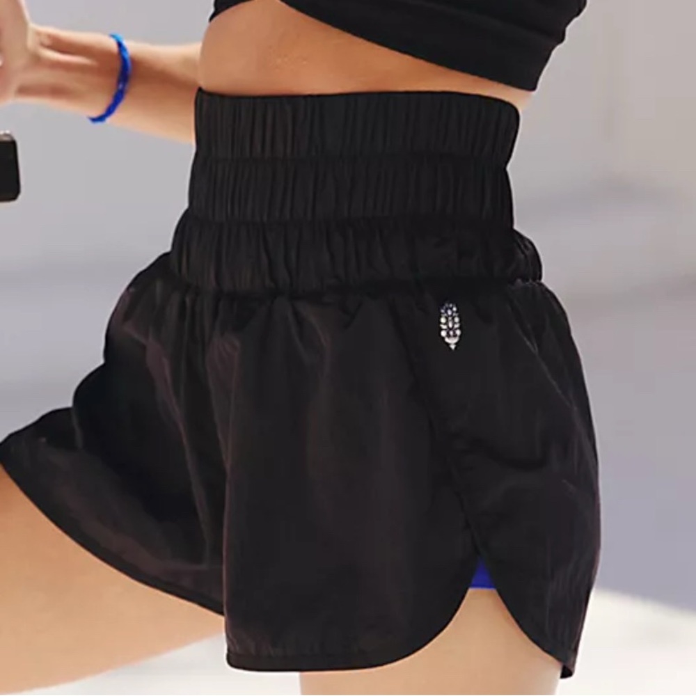 High-Waisted Black Women's Athletic Shorts